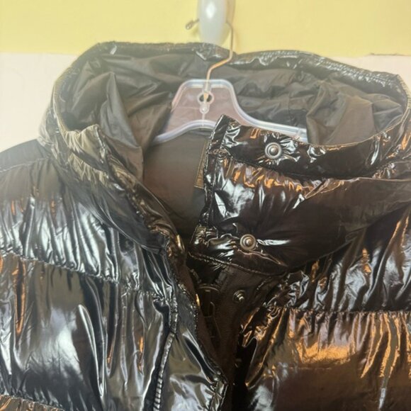 Gap NEW Shiny Puffer Jacket Hood Oversized Pockets Synthetic Cozy Parka Warm L - Picture 5 of 16